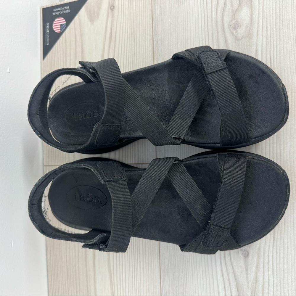 Taos Footwear Black Slide Sandals